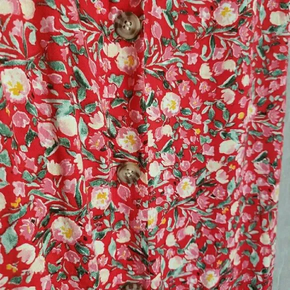 AUW Red Floral Midi Dress - Picture 4 of 14